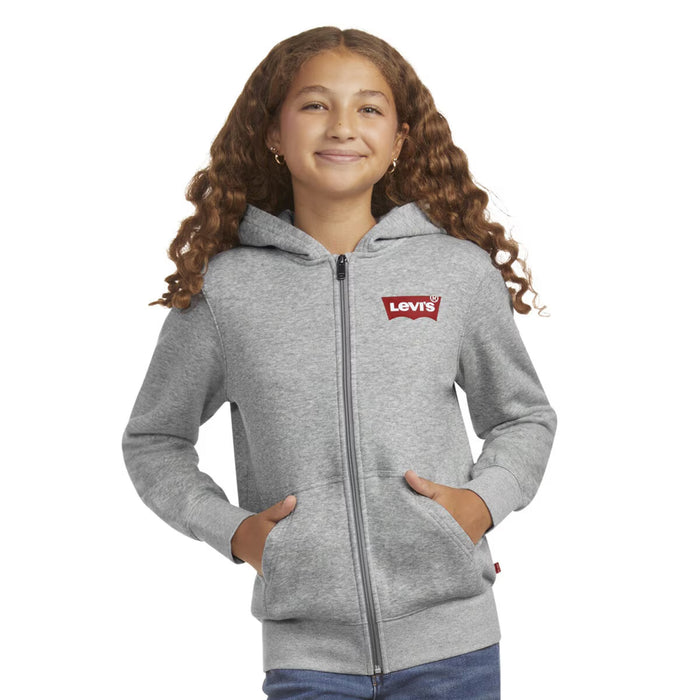 Youth Zip up Hoodie in Grey, 5-6 Years