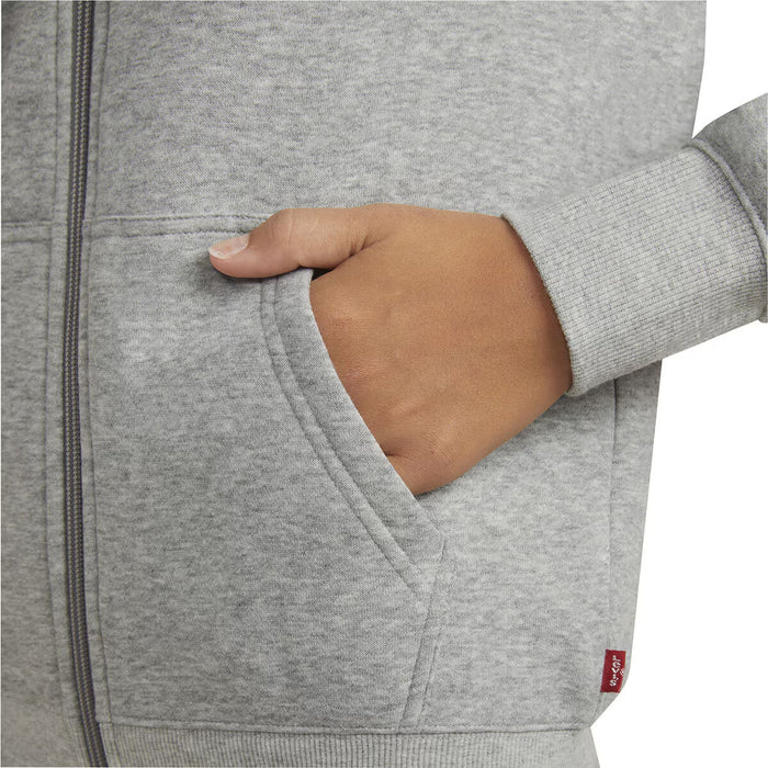 Youth Zip up Hoodie in Grey, 5-6 Years
