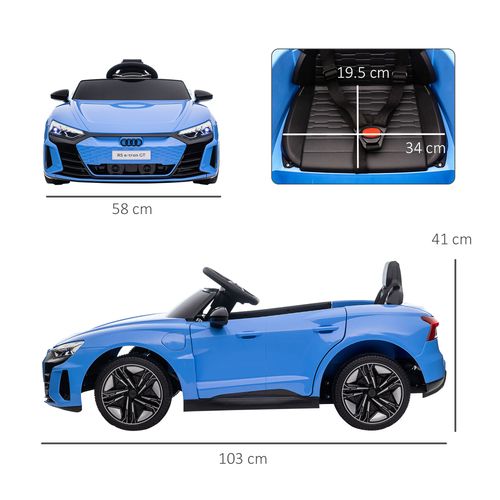 Audi RS e-tron GT Licensed 12V Kids Electric Ride on W/ Remote, Blue - Samanta Factory