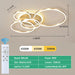 Modern LED Ceiling Chandelier – Dimmable with Remote Control - Samanta Factory
