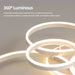 Modern LED Ceiling Chandelier – Dimmable with Remote Control - Samanta Factory
