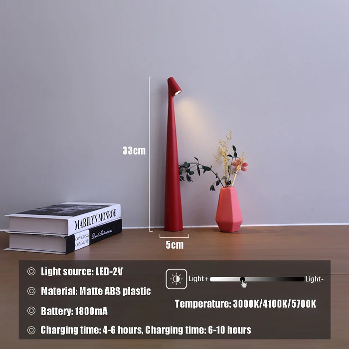 Table Lamp – Touch Dimming Rechargeable LED for Study & Living Rooms - Samanta Factory