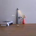 Modern black touch dimming rechargeable LED table lamp for study and living rooms