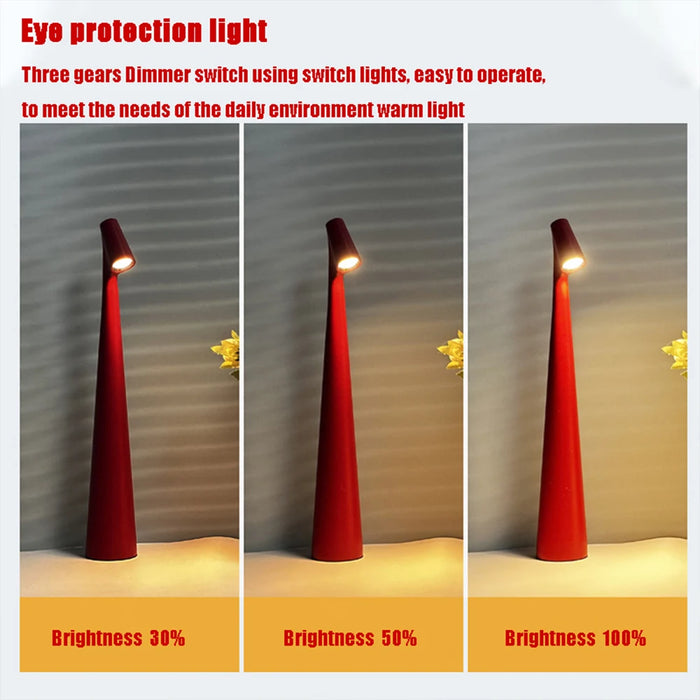 Table Lamp – Touch Dimming Rechargeable LED for Study & Living Rooms - Samanta Factory