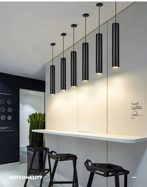 Minimalist Cylinder Pendant Light with Brushed Nickel Finish for Dining and Kitchen Spaces