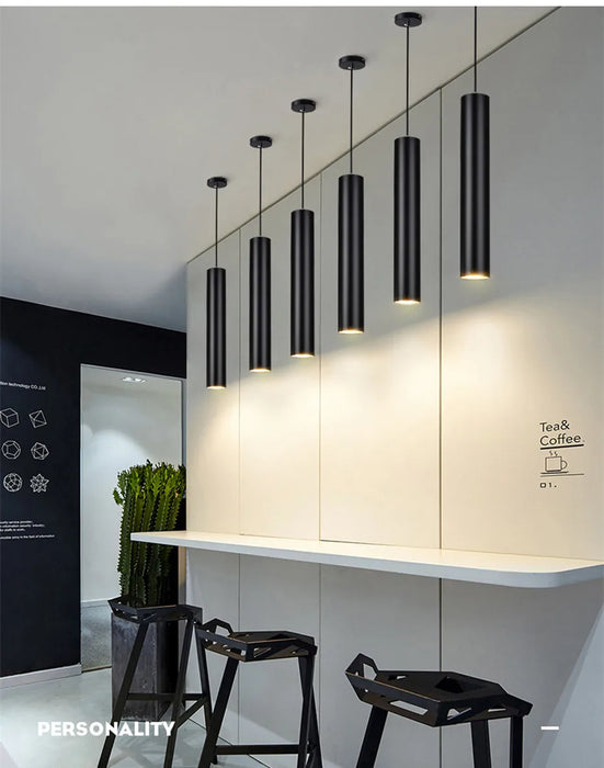 Minimalist Cylinder Pendant Light with Brushed Nickel Finish for Dining and Kitchen Spaces