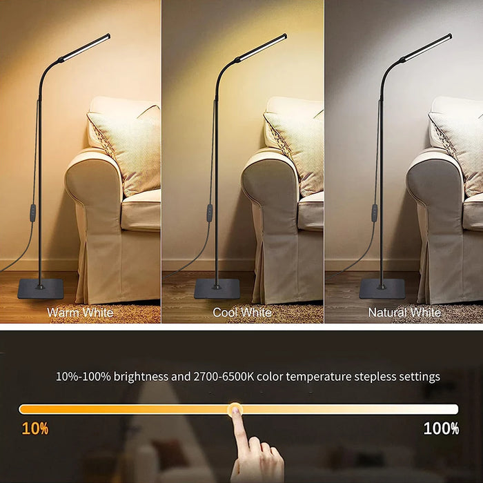 Floor Lamp – Adjustable Dimmable Gooseneck LED - Samanta Factory