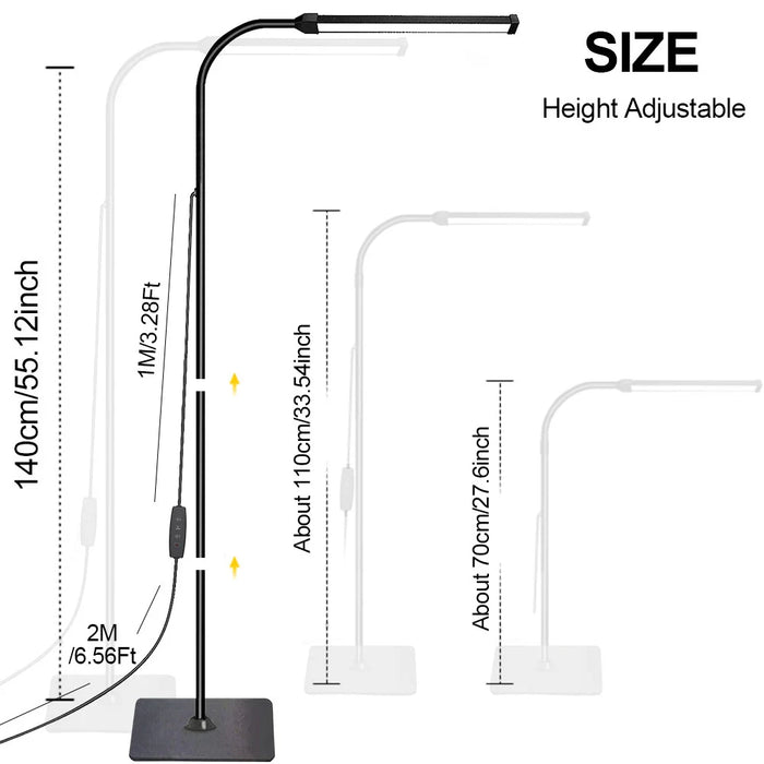 Floor Lamp – Adjustable Dimmable Gooseneck LED - Samanta Factory