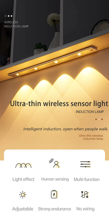 Motion Sensor Light – Ultra-Thin Wireless LED for Cabinets & Wardrobes - Samanta Factory
