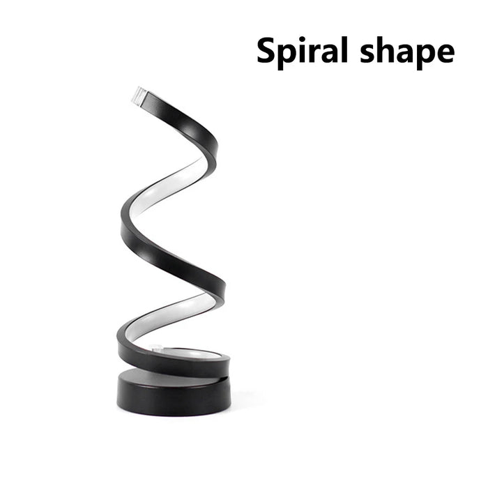 Table Lamp – Modern LED Spiral with 3-Color Dimming - Samanta Factory