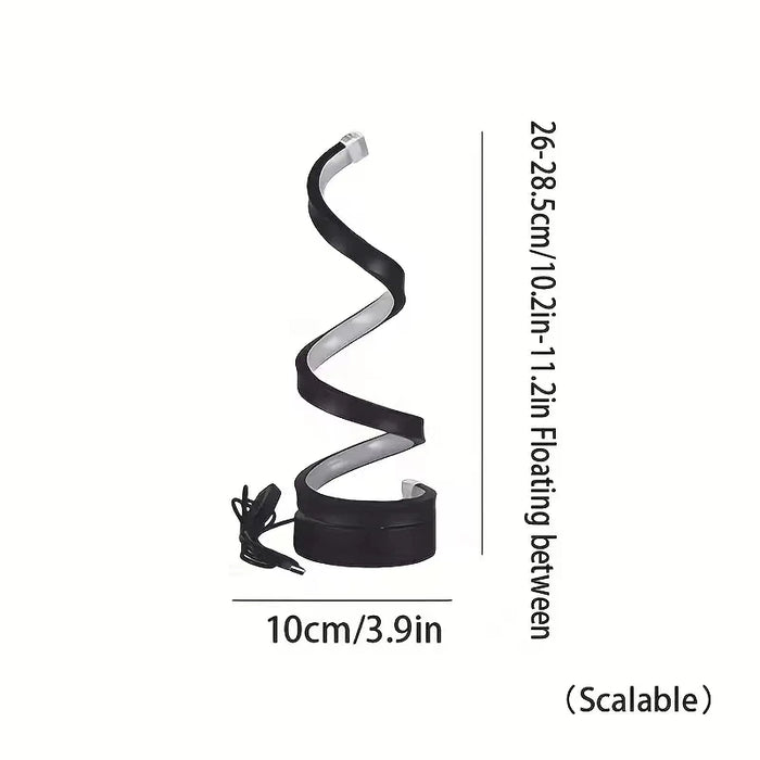 Table Lamp – Modern LED Spiral with 3-Color Dimming - Samanta Factory