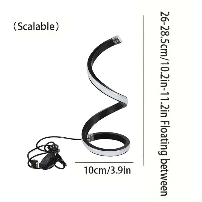 Table Lamp – Modern LED Spiral with 3-Color Dimming - Samanta Factory