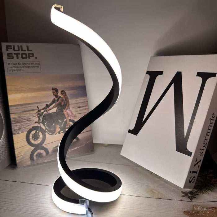 Table Lamp – Modern LED Spiral with 3-Color Dimming - Samanta Factory