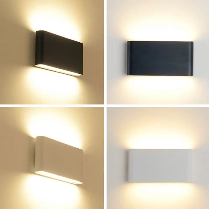 6W & 12W Aluminum Wall Lamp with Touch Switch, Modern Wall Fixture for Bedrooms, Living Rooms, and Gardens