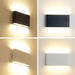 6W & 12W Aluminum Wall Lamp with Touch Switch, Modern Wall Fixture for Bedrooms, Living Rooms, and Gardens