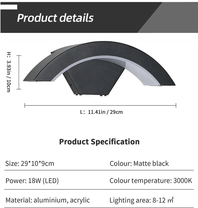 LED Wall Lamp – Waterproof Outdoor Garden Lighting - Samanta Factory