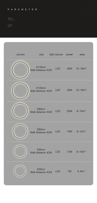 Wall Lamp – USB-Powered LED Ring Light for Modern Interiors - Samanta Factory