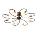 Nordic style chandelier with remote control, brushed nickel finish, and dimmable LED lights for living room and bedroom