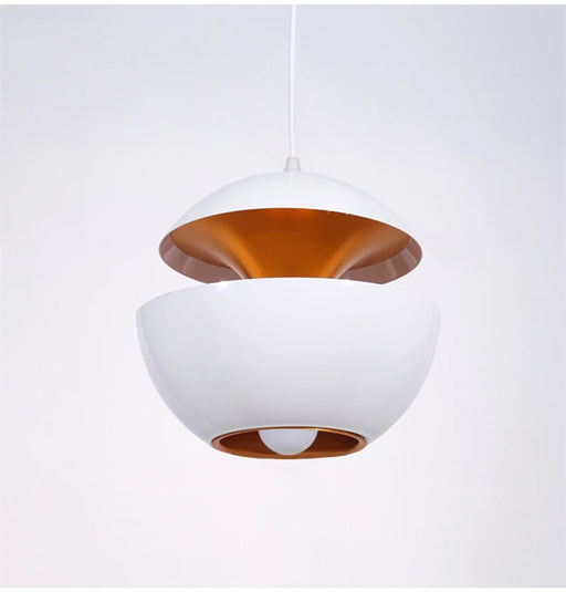 Post-Modern Nordic LED Pendant Light with Dimmable Features, Wrought Metal Design, Available in White, Black, Gold, and Silver