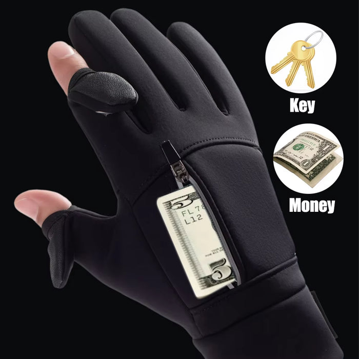 Winter Warm Touch Screen Gloves Outdoor Windproof Waterproof Cold-Proof Gloves Men Driving Cycling Fishing Ski Gloves