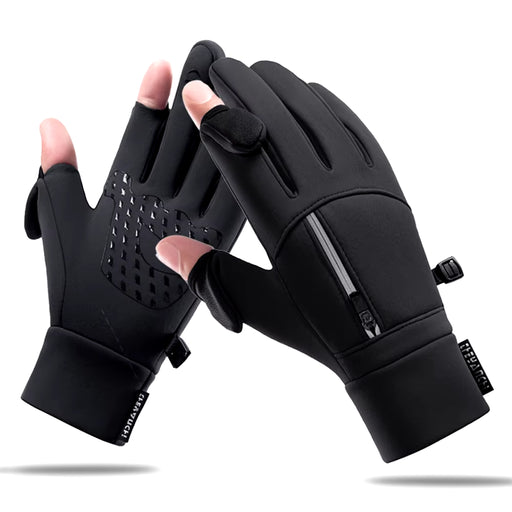 Winter Warm Touch Screen Gloves Outdoor Windproof Waterproof Cold-Proof Gloves Men Driving Cycling Fishing Ski Gloves
