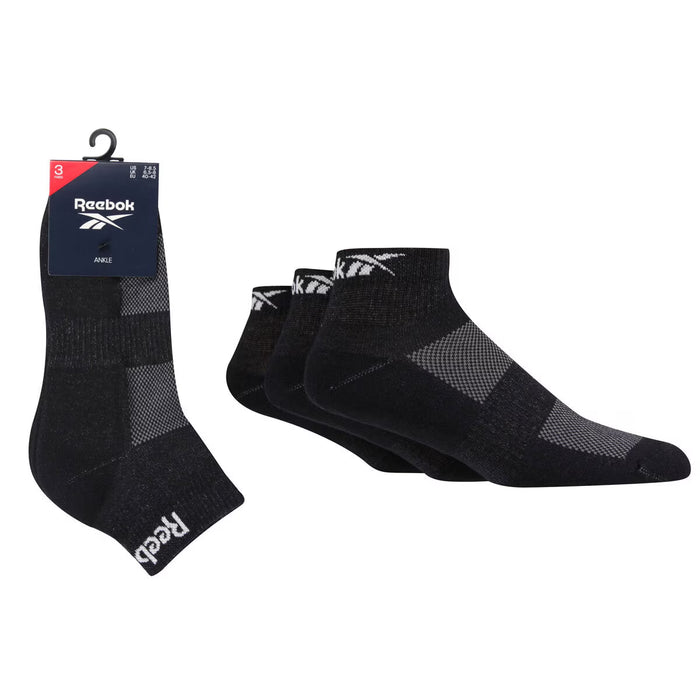 Unisex Essential Ankle Socks 6 Pack in Black