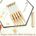 5-Piece Professional Nail Art Liner Brush Set with Protective Caps and Diamond Handles, 7/9/11/15/20mm,  Fine Detail Painting Tools for Acrylic Design in Rose Gold