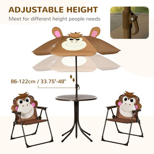 Kids Foldable Four-Piece Garden Set - Fun Monkey Design - Samanta Factory