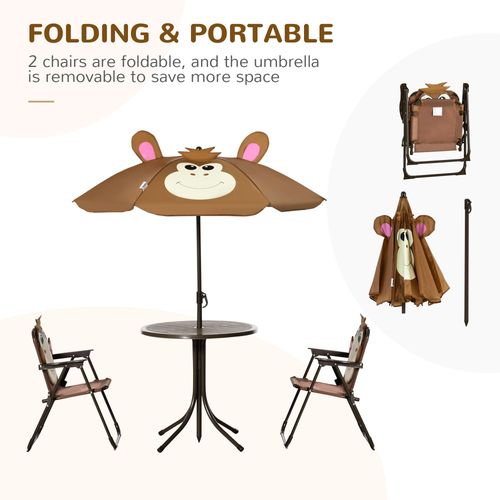 Kids Foldable Four-Piece Garden Set - Fun Monkey Design - Samanta Factory