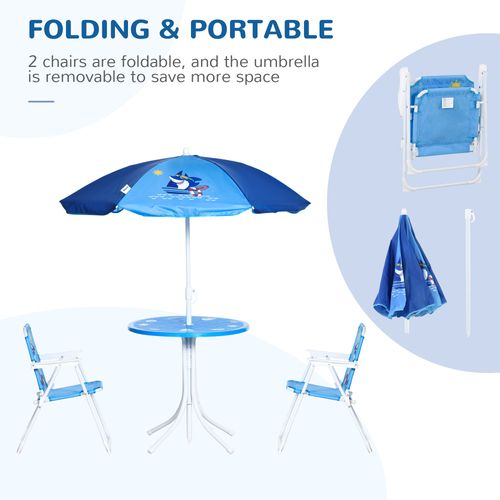 Kids Garden Set – Foldable Table, Chairs & Adjustable Umbrella - Samanta Factory