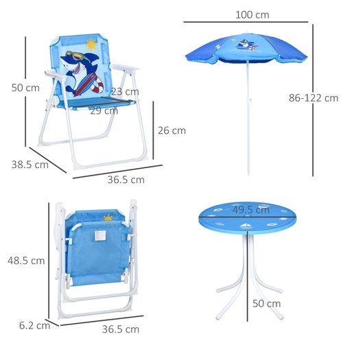 Kids Garden Set – Foldable Table, Chairs & Adjustable Umbrella - Samanta Factory