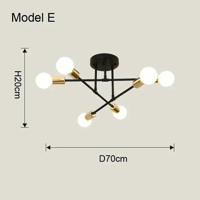 Ceiling Light – Contemporary Iron Design - Samanta Factory