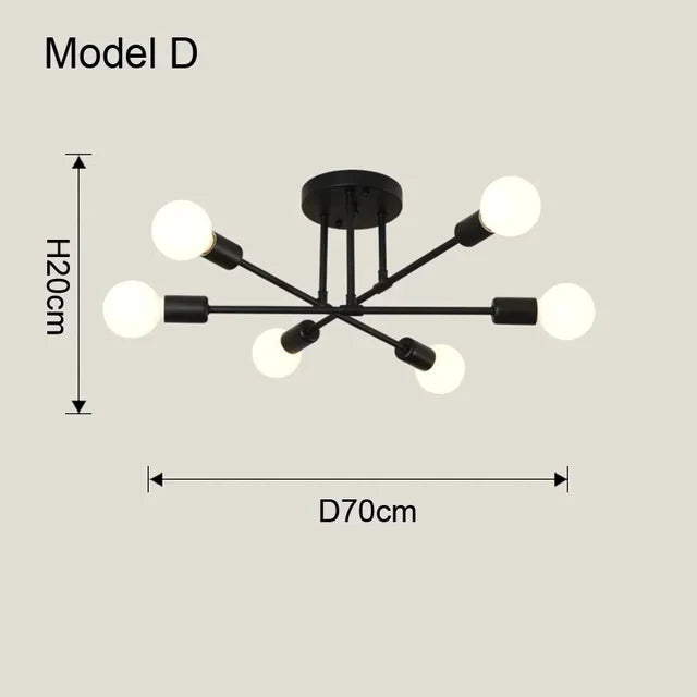 Ceiling Light – Contemporary Iron Design - Samanta Factory