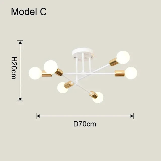 Ceiling Light – Contemporary Iron Design - Samanta Factory