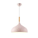 Stylish brushed nickel LED pendant light with colorful lampshade for bedrooms and creative spaces
