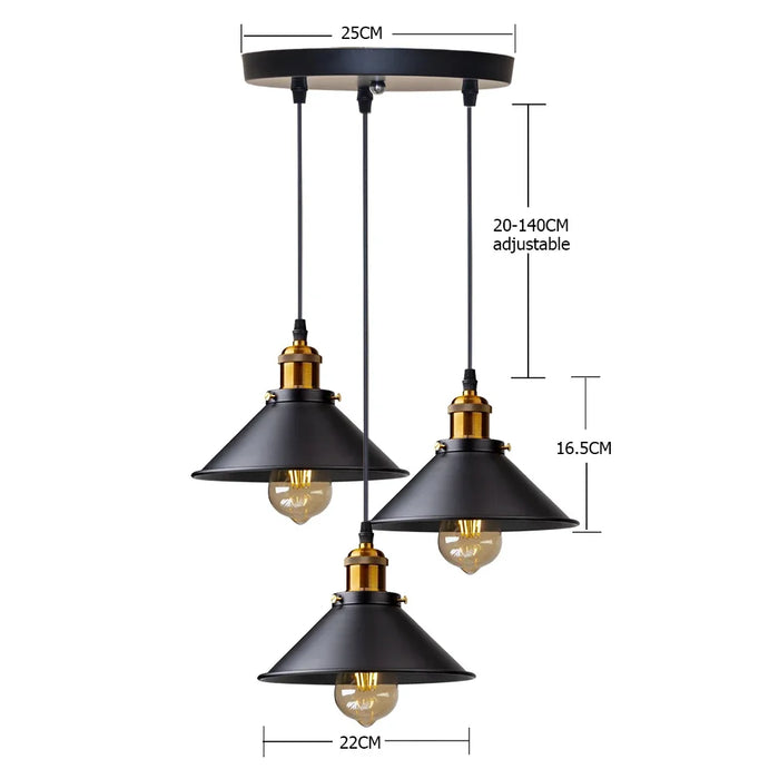 Pendant Light – Vintage Iron Design for Rustic Appeal - Samanta Factory