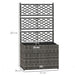 Planter Box – Rattan Design with Trellis for Vines - Samanta Factory