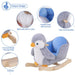 Animal Baby Rocking Horse – Plush Penguin with Musical Button - Samanta Factory