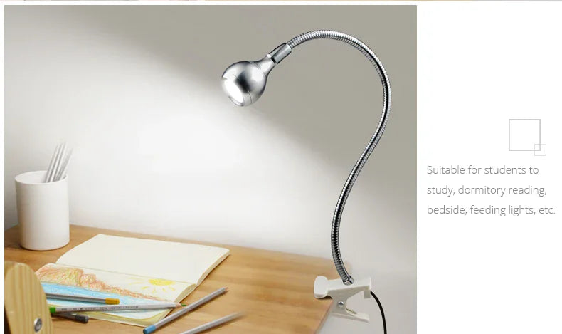 Book Light – USB LED with Flexible Clip Holder - Samanta Factory