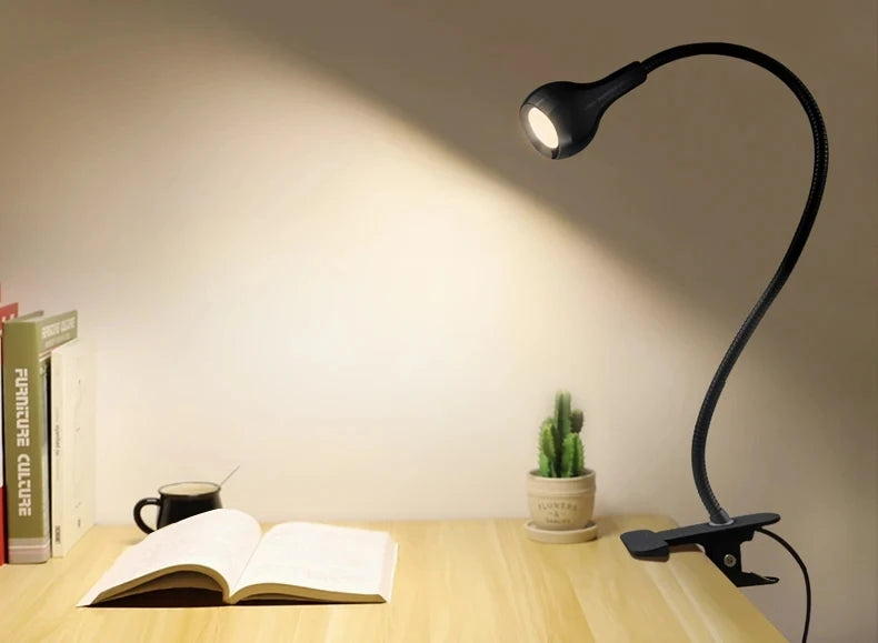 Book Light – USB LED with Flexible Clip Holder - Samanta Factory