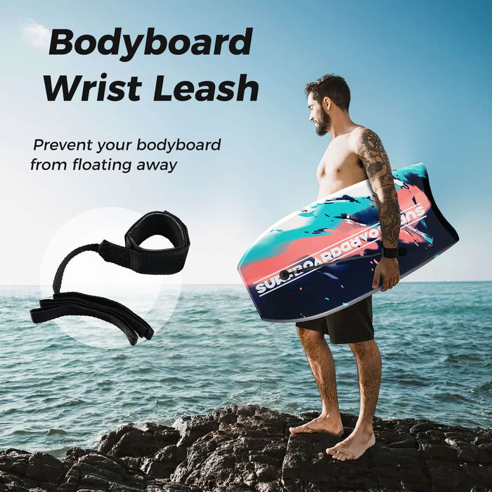84 CM Lightweight Body Board Boogie Board with Wrist Leash