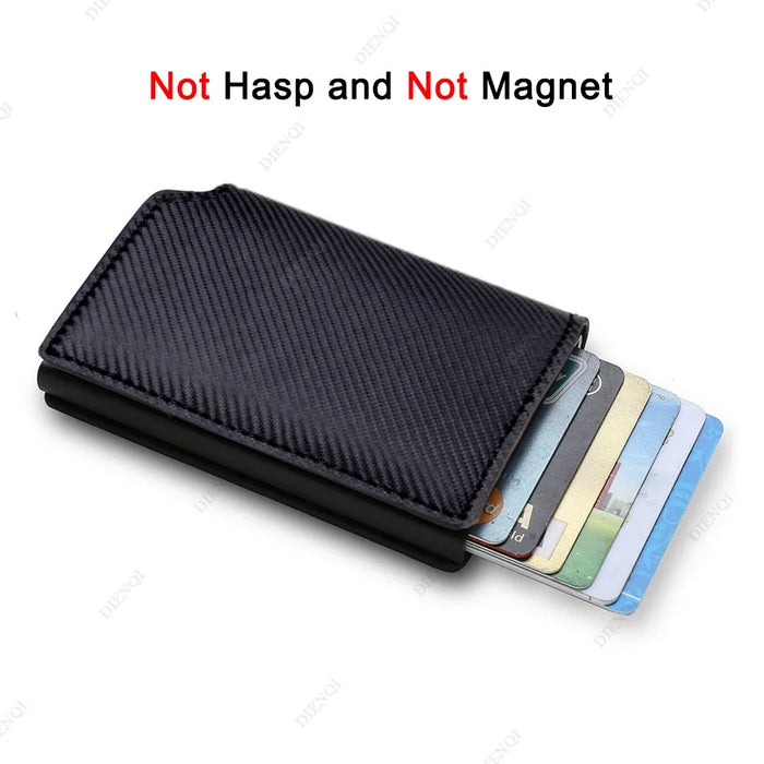Black Fiber Wallet - Sleek Design & Anti-Theft Protection - Samanta Factory