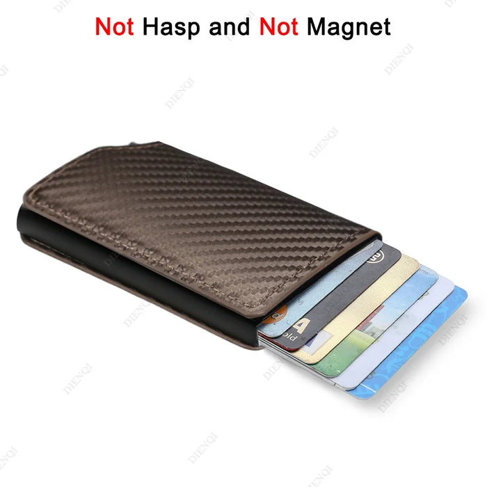 Black Fiber Wallet - Sleek Design & Anti-Theft Protection - Samanta Factory