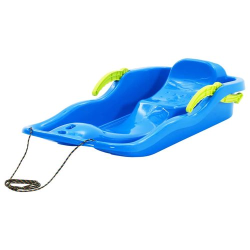 Weather-resistant winter sled for kids with backrest and brakes