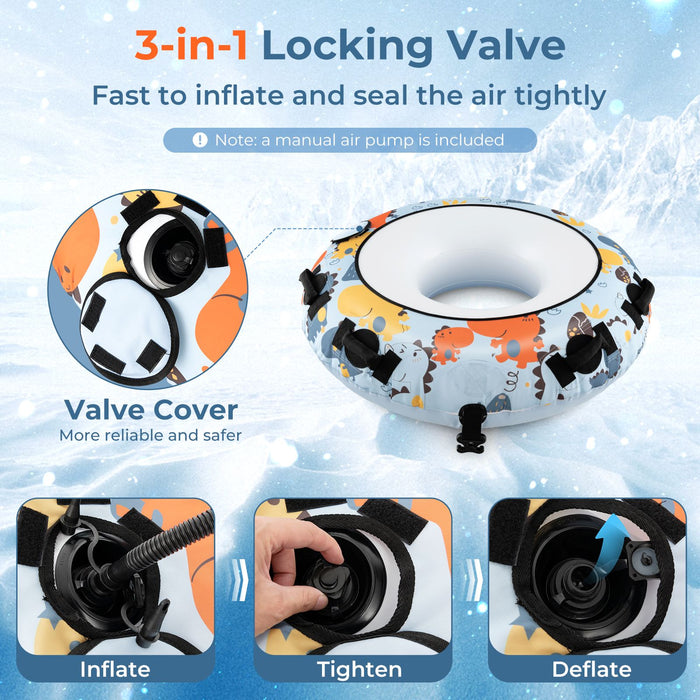 52 Inches Heavy Duty Snow Tube with Premium Oxford Cover