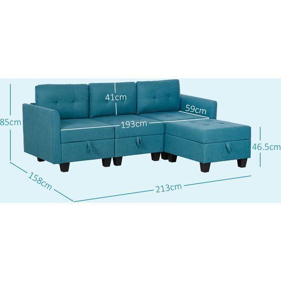 Modular Sofa – Customizable Design with Storage - Samanta Factory