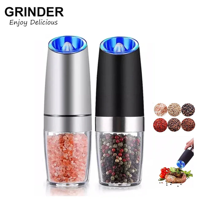 Electric Salt and Pepper Grinder – Adjustable Coarseness with LED Light - Samanta Factory