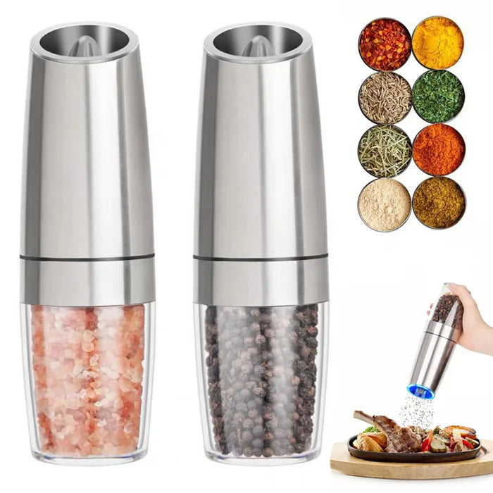 Electric Salt and Pepper Grinder – Adjustable Coarseness with LED Light - Samanta Factory