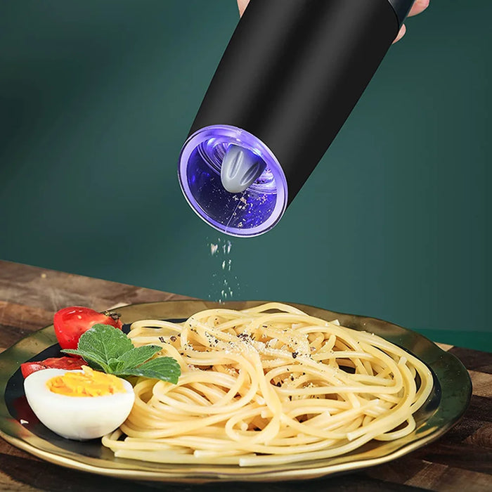 Electric Salt and Pepper Grinder – Adjustable Coarseness with LED Light - Samanta Factory