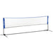 Adjustable height sports net for badminton, tennis, pickleball, and volleyball with rust-resistant frame and carry bag.